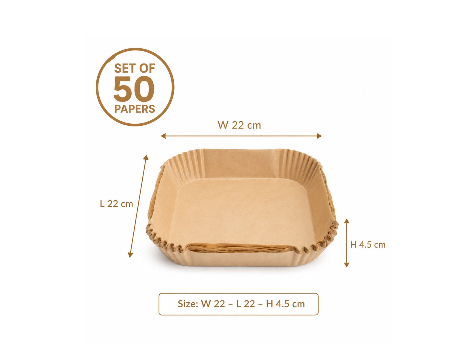 disposable paper liners 50 pcs non-stick baking paper for air fryer and oven cooking in Lebanon