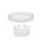Flower Shaped Glass Bowl And Plate Set 6PCS