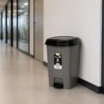 Polytime-52L-Pedal-Dustbin-With-Inner-Bucket-Grey