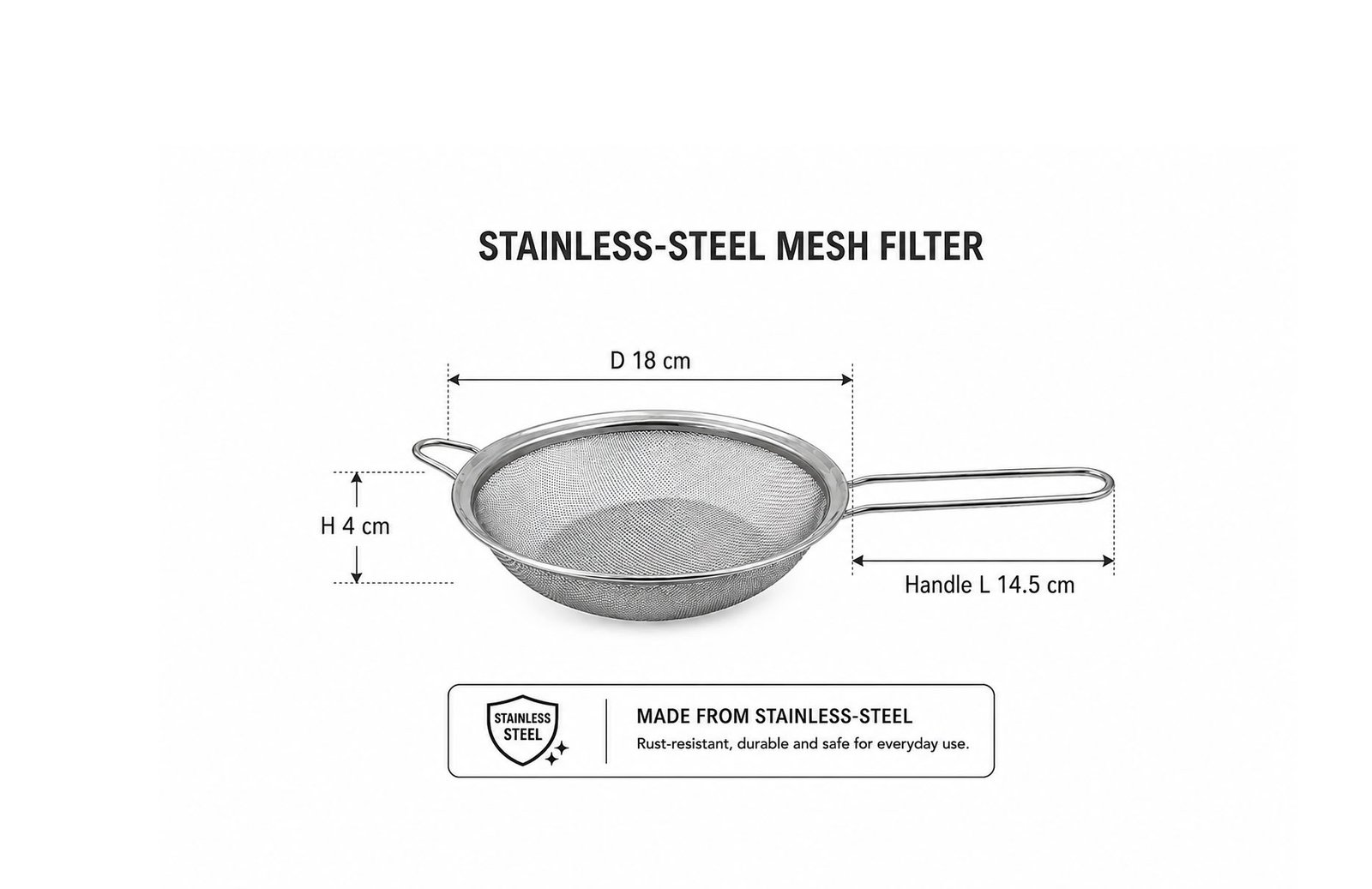 fine mesh kitchen strainer with double handle for flour sifting pasta draining and vegetable rinsing in Lebanon