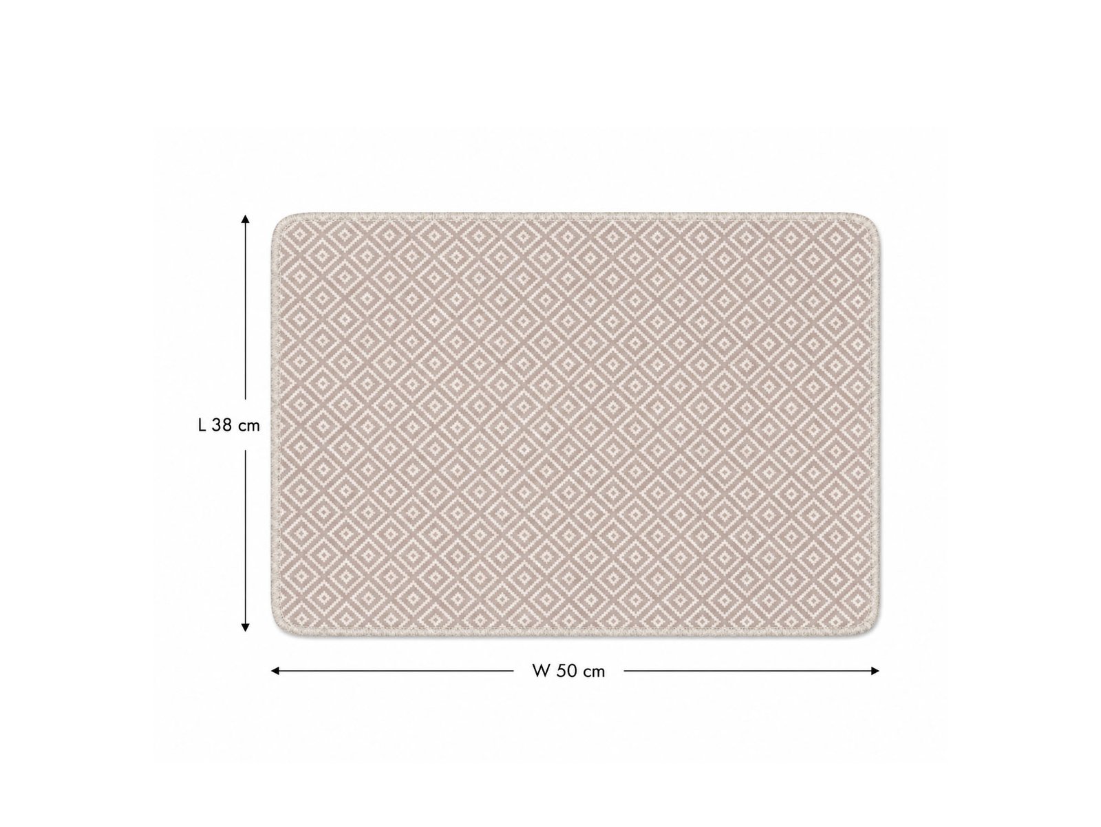 Super absorbent microfiber dish drying mat with non-slip base and quick-dry surface, size 50x38 cm for kitchen countertops.