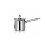 Turkish coffee pot 560 ml with lid and heat-resistant handle on white background for Turkish coffee preparation in Lebanon