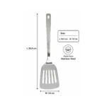 slotted turner 36 cm with long ergonomic handle for flipping and grilling foods in kitchen kitchens