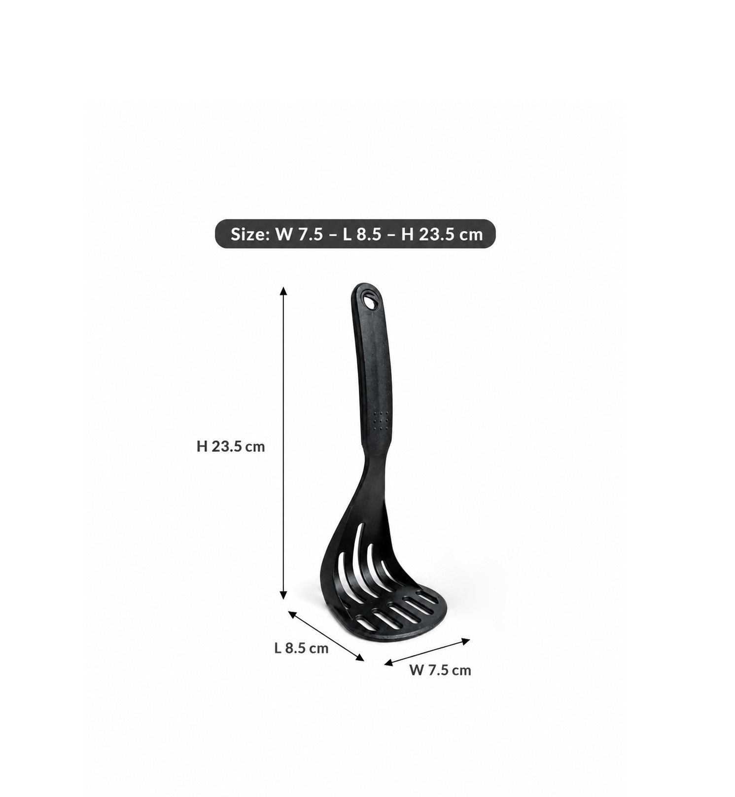 Dosthoff black nylon potato masher heat-resistant and safe for non-stick cookware in Lebanon