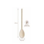 30 cm natural bamboo cooking spoon with comfort grip handle for mixing stirring and cooking in kitchen
