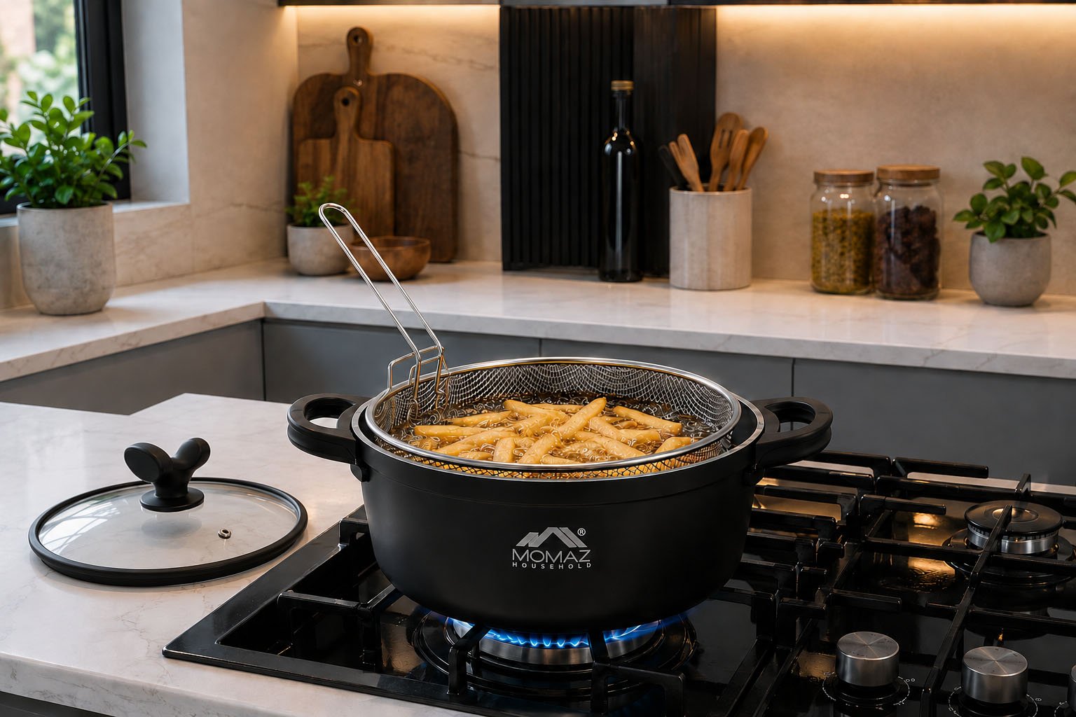 Valencia Deep Fryer Pot with Strainer 26cm