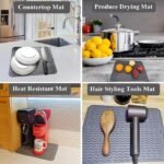 Heat Resistant Silicone Dish Drying Mat 45x40cm