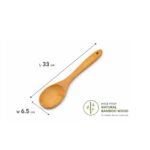 PAÇEN 33 cm natural bamboo cooking spoon for stirring mixing and serving in kitchen