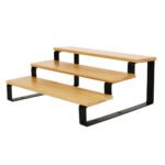 spice rack organizer shelf with black metal frame for kitchen countertop storage and seasoning jars in Lebanon