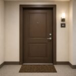 Textured polypropylene door mat with heavy anti-slip rubber back 75x45 cm for indoor and outdoor entrances in Lebanon