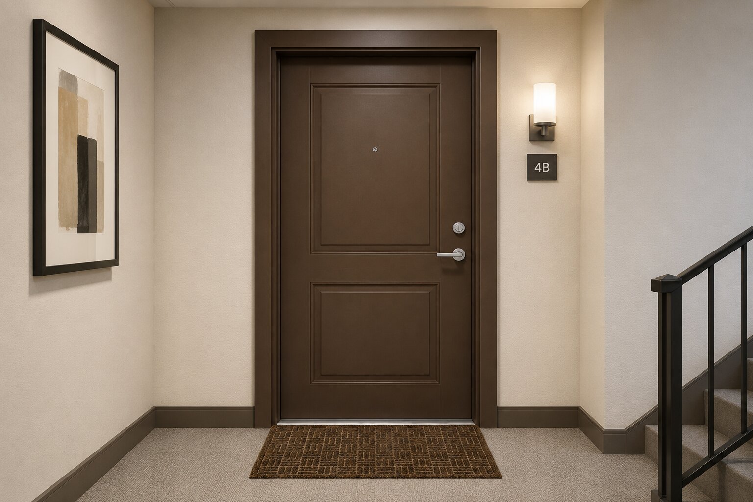 Textured polypropylene door mat with heavy anti-slip rubber back 75x45 cm for indoor and outdoor entrances in Lebanon