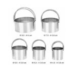 5PCS Round Stainless Steel Biscuit Cutter Set