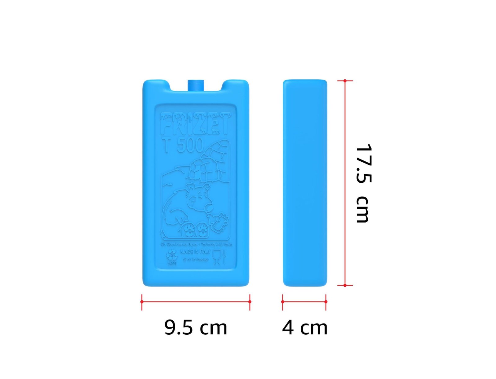 Blue Frizet T500 reusable ice pack for cooler boxes keeps food and drinks cold for up to 12 hours