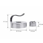 donut cutter with removable center ring and ergonomic black handle for baking donuts, biscuits, and mousse mold