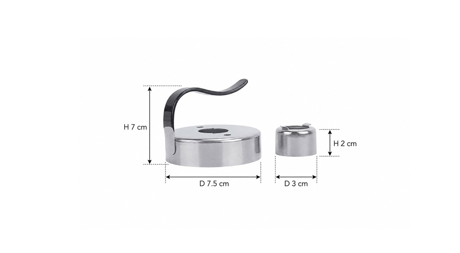 donut cutter with removable center ring and ergonomic black handle for baking donuts, biscuits, and mousse mold