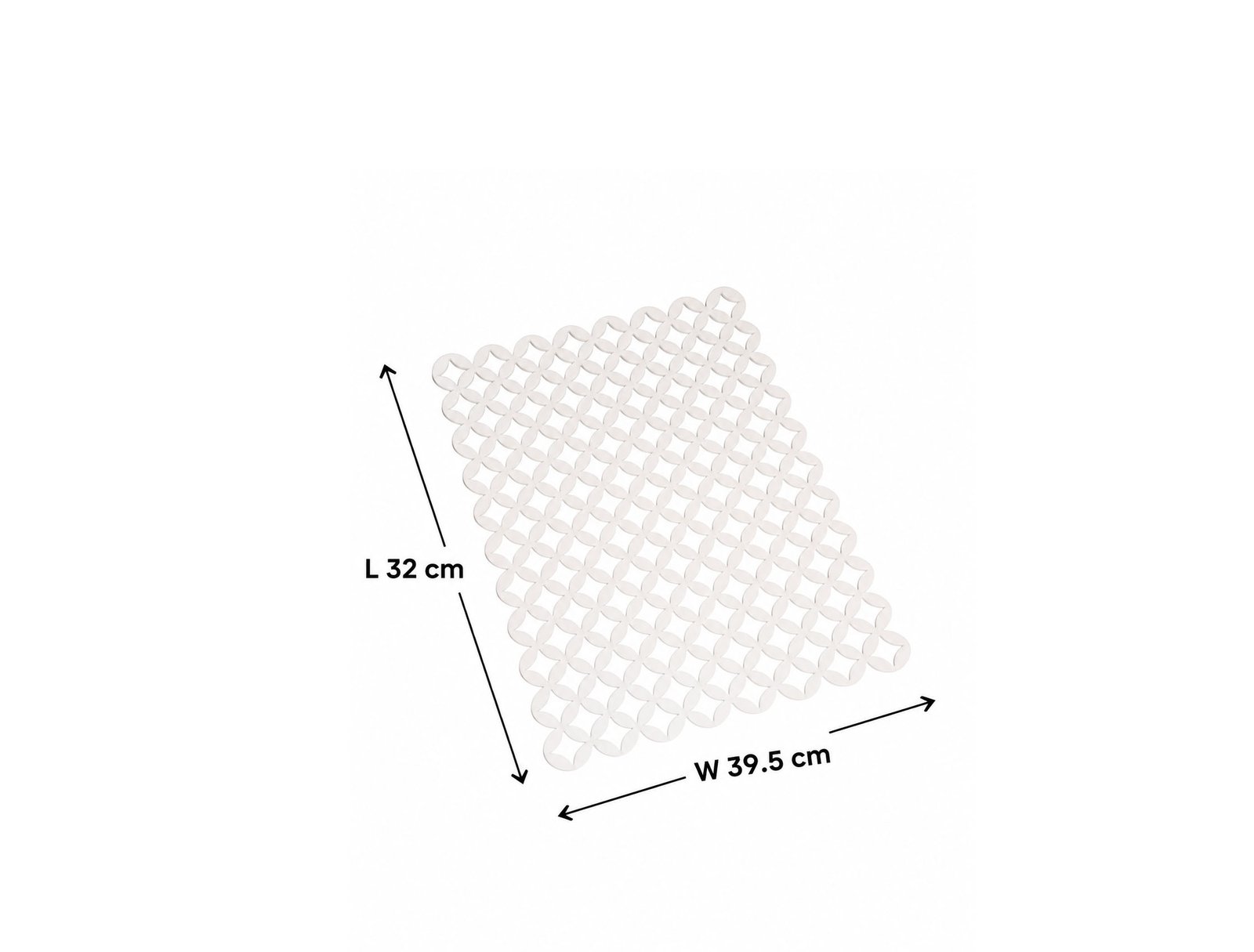 Anti-Slip Kitchen Sink Protector Mat White PVC
