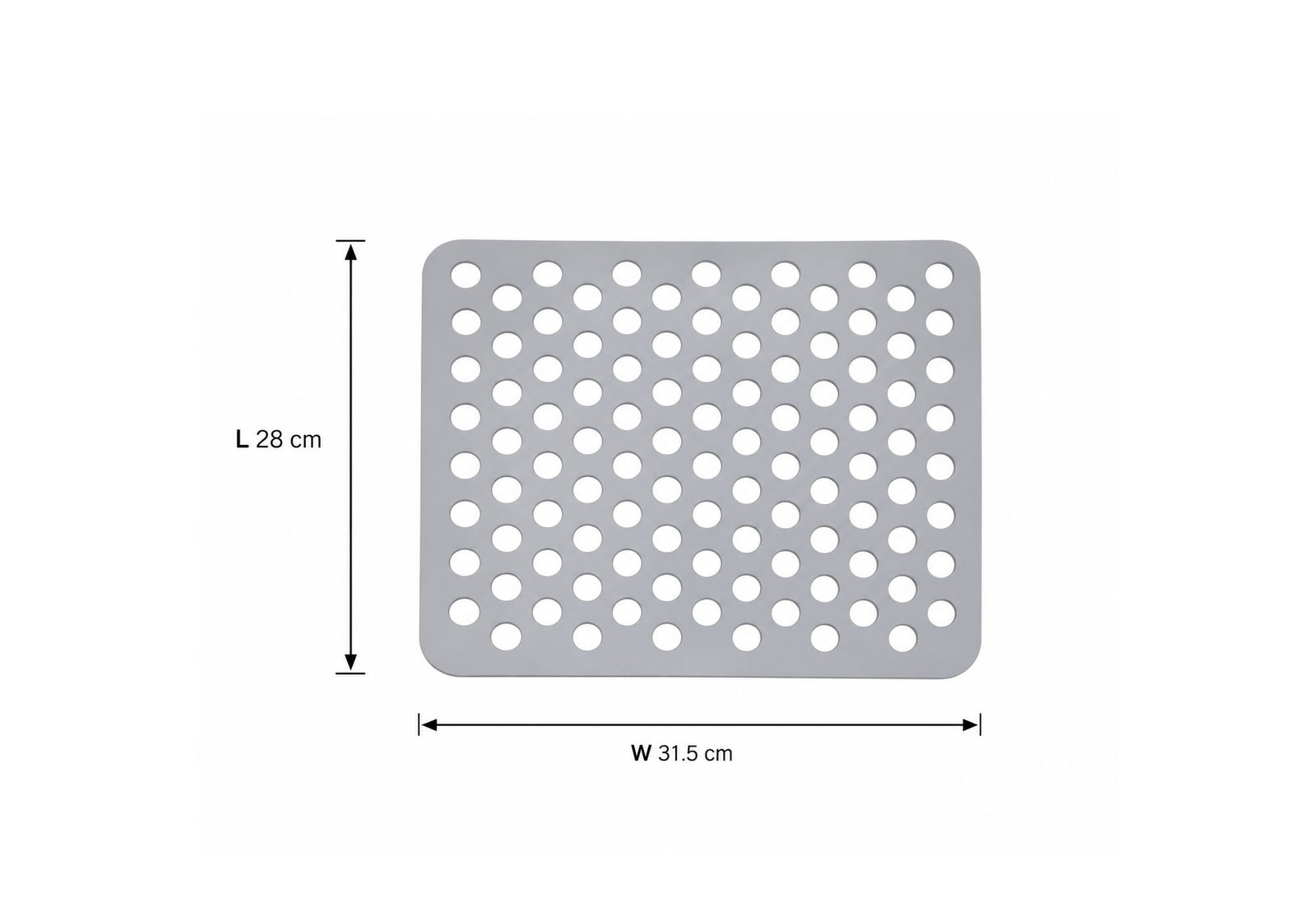 Anti-Slip Kitchen Sink Protector Mat White PVC