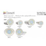mandala 26-piece white porcelain dinnerware set with grey botanical leaf pattern and serving plates bowls collection
