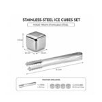Ice Cubes Set with Tong Reusable Chilling Stones