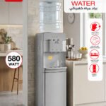 Momaz top loading water dispenser with hot and cold taps and cabinet