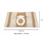 seagrass and rattan tissue box cover with white floral decorative accent on modern table décor.