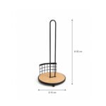 Dosthoff Iron Grid Kitchen Roll Holder Bamboo Base MB02