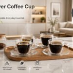 Dorsch Curve Coffee Cup Set 4 Pcs 100 ml Glass