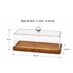 Wooden Base Cake Stand with Clear Cover