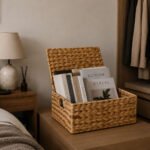Storage Basket With Lid 33 cm Water Hyacinth