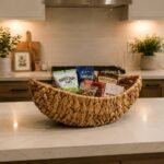 Decorative Water Hyacinth Boat Tray 33 cm