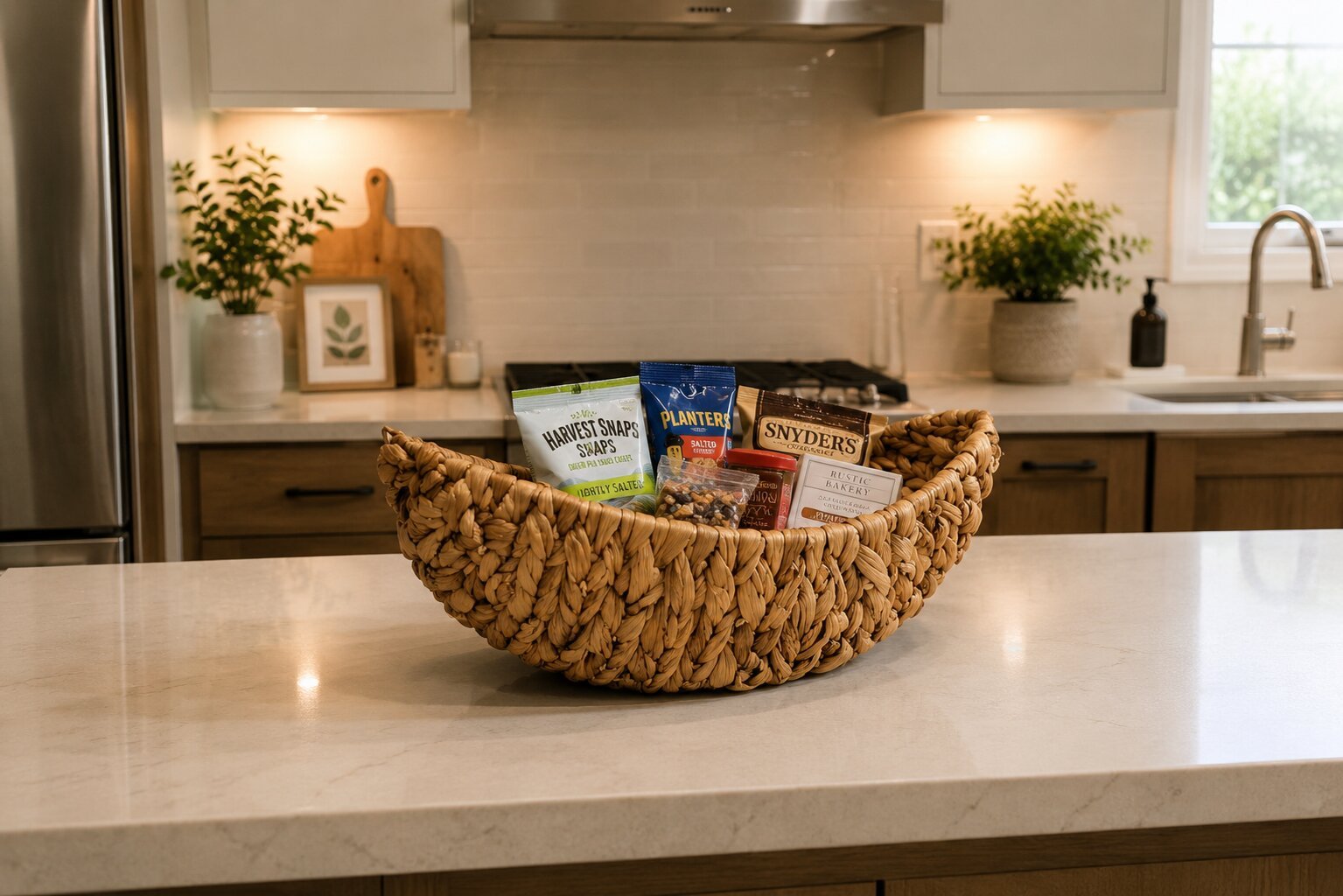 Decorative Water Hyacinth Boat Tray 33 cm