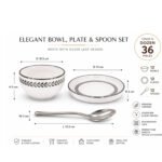 Dessert Cups With Plates And Spoons Set Of 12