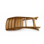 foldable durable plastic chair for indoor and outdoor use with ergonomic slatted backrest and compact folding design.