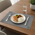 placemat 45×30 cm with heat-resistant, anti-slip, washable mesh design for dining table protection.