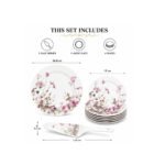 Spring Flower Ceramic Cake Serving Set 8 PCS