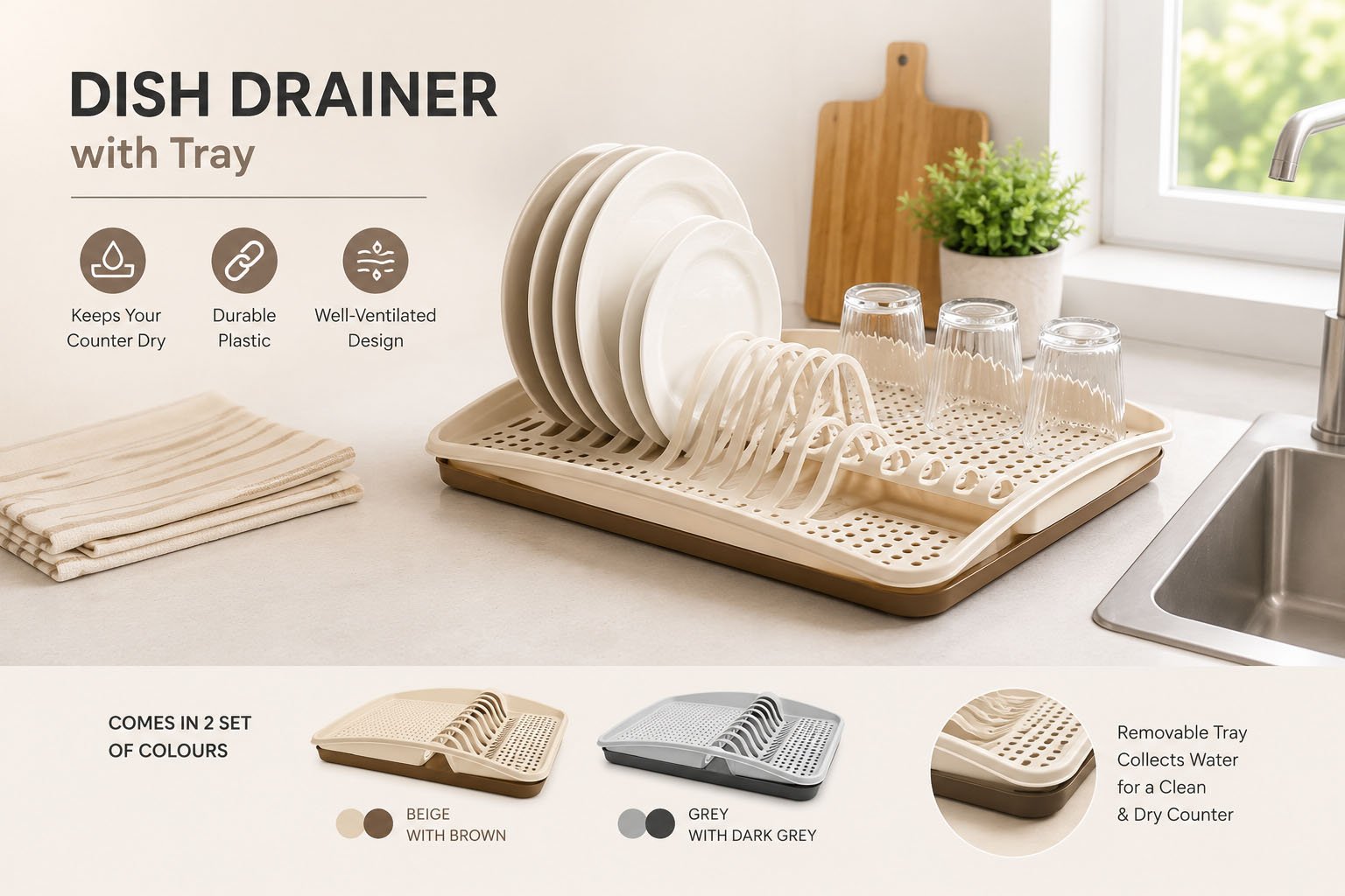 Dosthoff Dish Drainer And Water Collection Tray