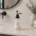 Glass Soap Dispenser with Black Pump