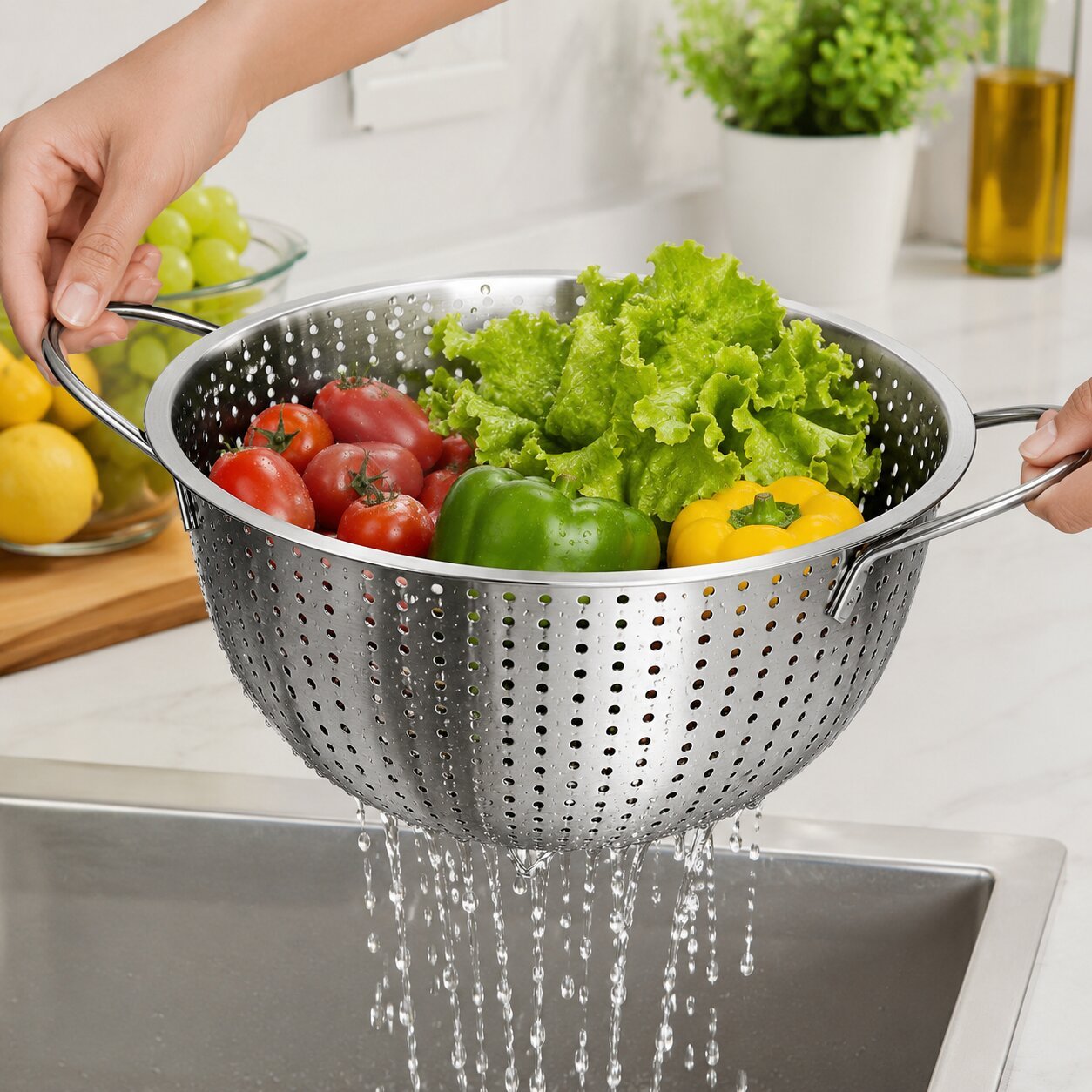 Colander 30 cm Stainless Steel Bowl Strainer