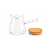 Glass Coffee Pot 600ml with Bamboo Lid