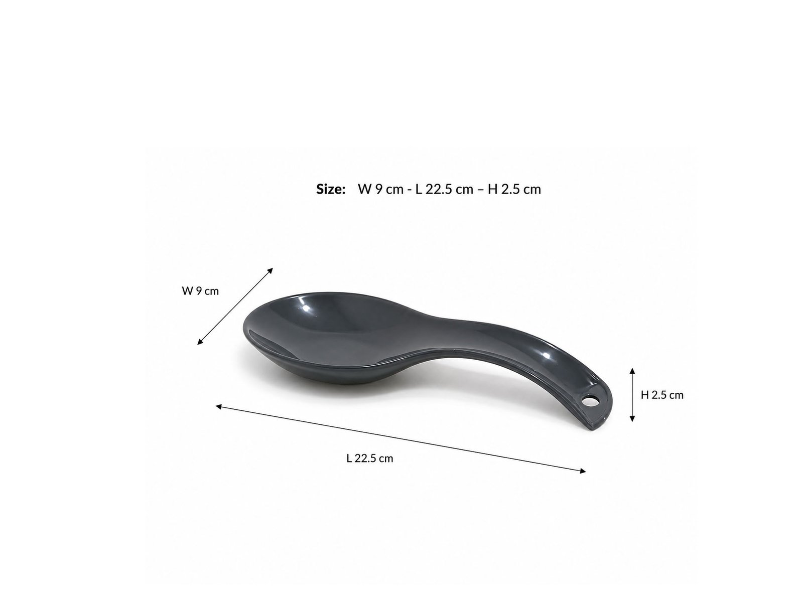 spoon rest with hanging hole, BPA-free kitchen utensil holder for spoons, ladles, and spatulas.