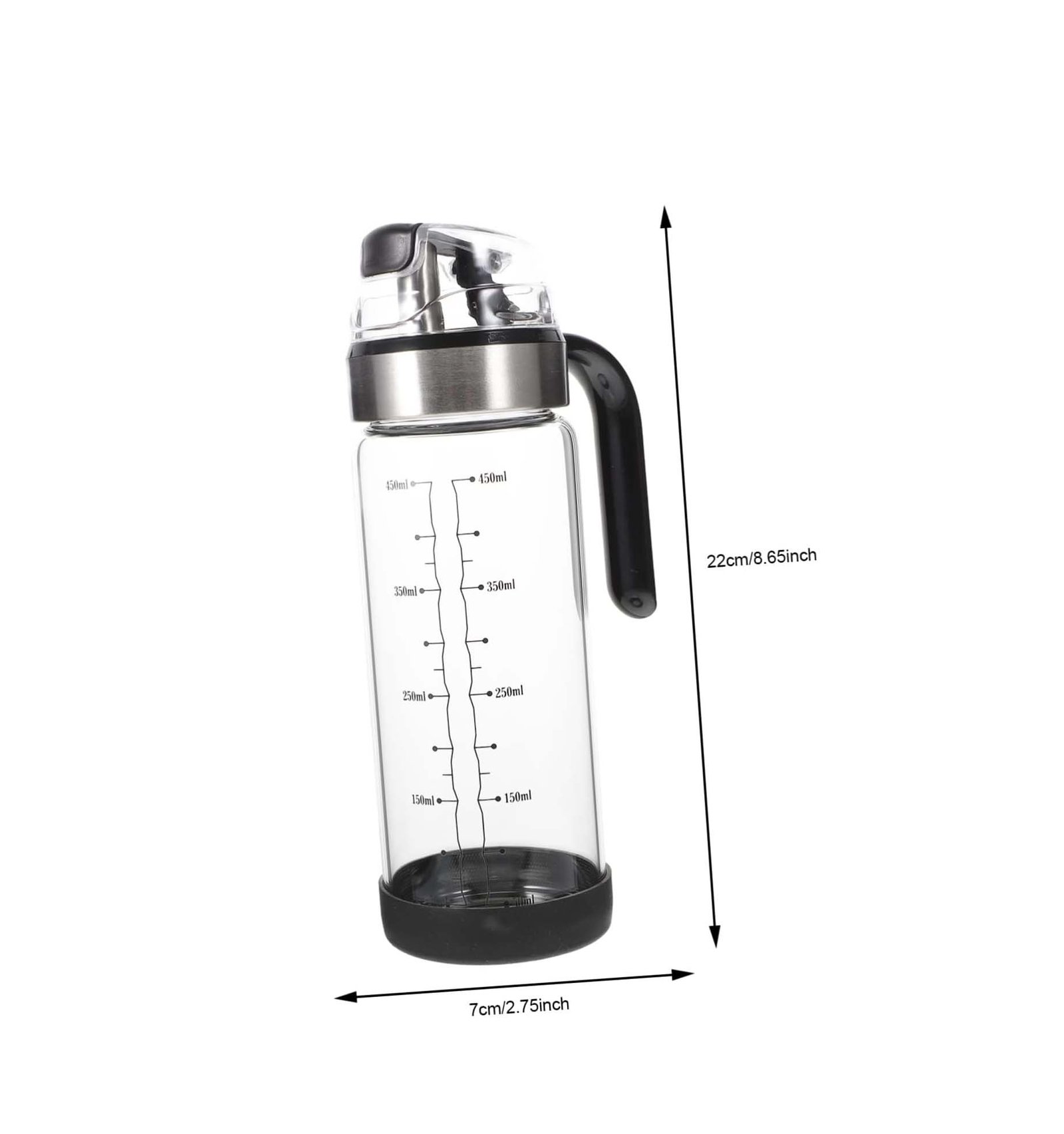 Glass Olive Oil Dispenser 450ml With Handle