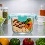 Glass 700ml Food Container with Airtight Plastic Lid