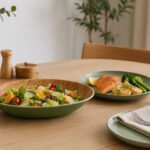 Melamine 21cm Serving Bowl Wood Design Green