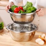 Stainless Steel Colander Bowl 24cm Mesh Strainer