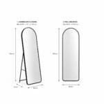Arched Full-Length Floor Mirror With Metal Stand 50X156 cm