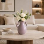 Ceramic Vase With Wavy Handles 26cm