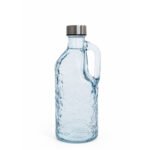 GLASS WATER BOTTLE WITH HANDLE 1000 ML - Blue
