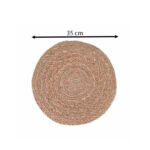 Natural hand-woven round wicker placemat 35 cm straw table mat for dining tables heat protection and home décor in Lebanon.