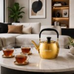 Dorsch 1.5L Stainless Steel Tea Kettle polished gold