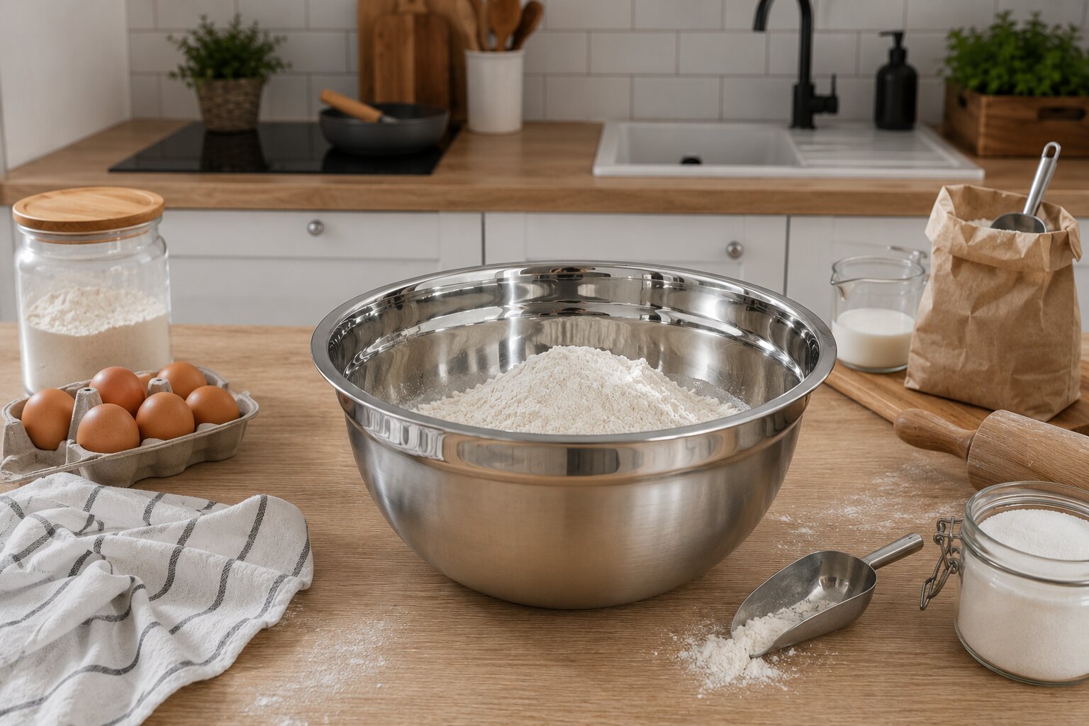 Stainless Steel Mixing Bowl 26cm Mirror Finish